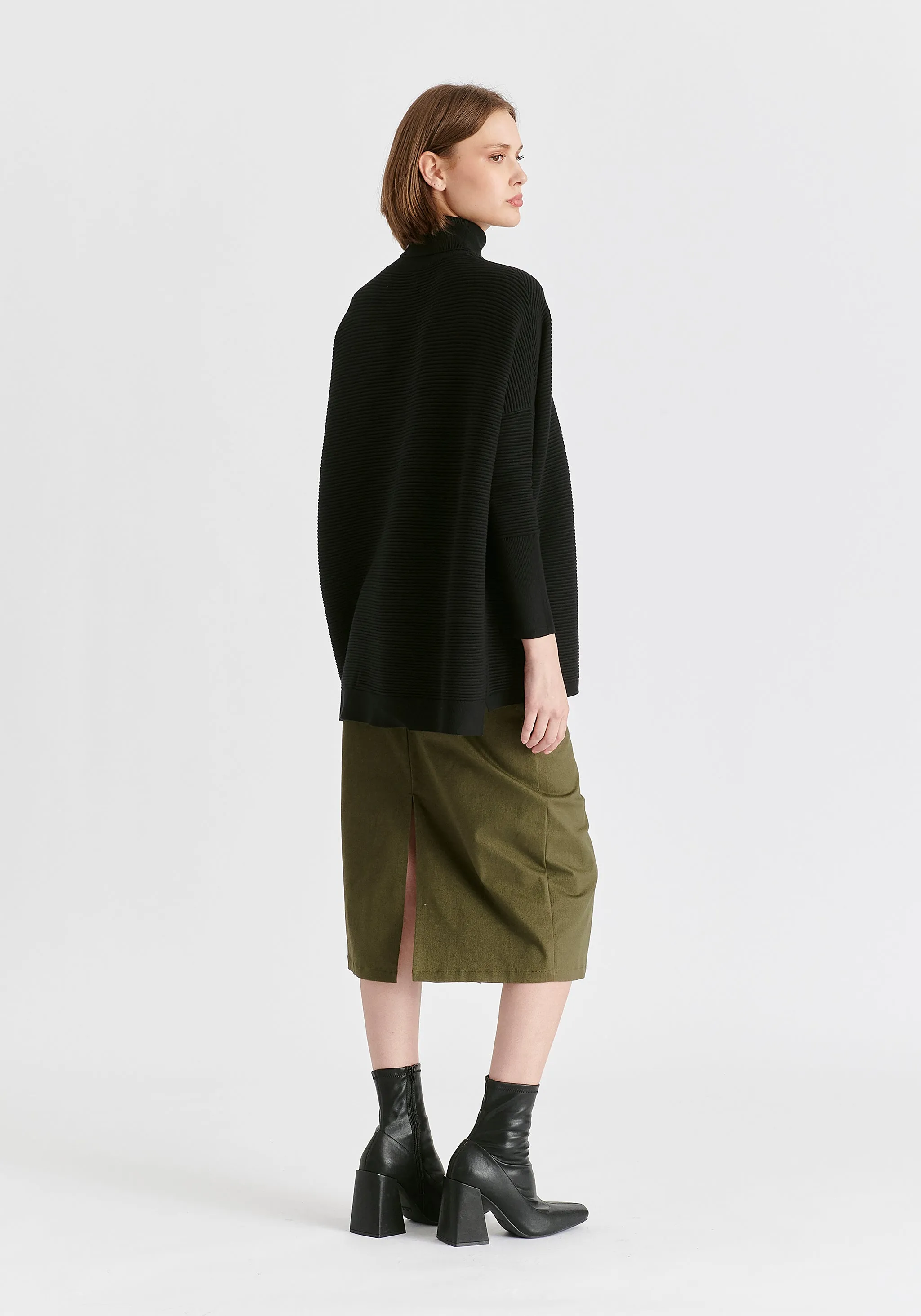 Paisie Turtleneck Ribbed Jumper