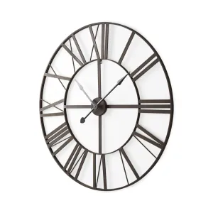 Pender Wall Clock Brown Metal | 40"