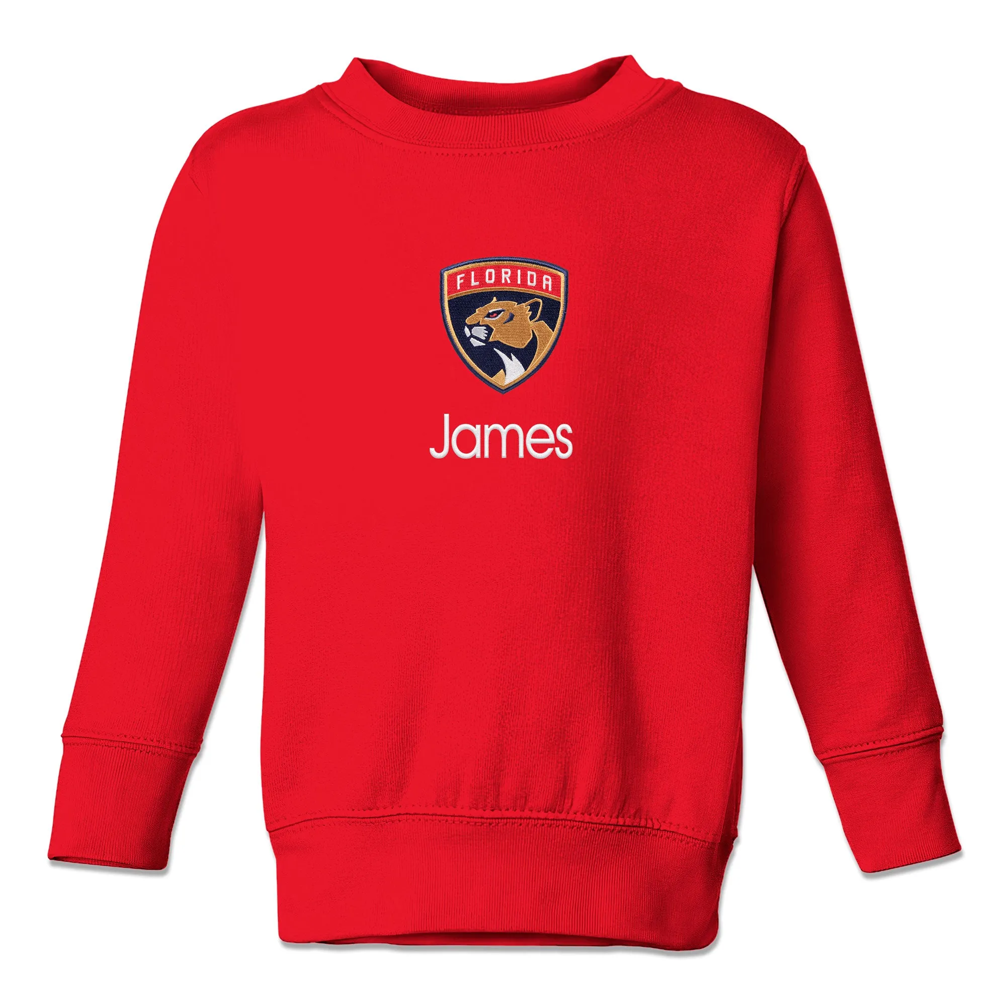 Personalized Florida Panthers Toddler Crewneck Sweatshirt