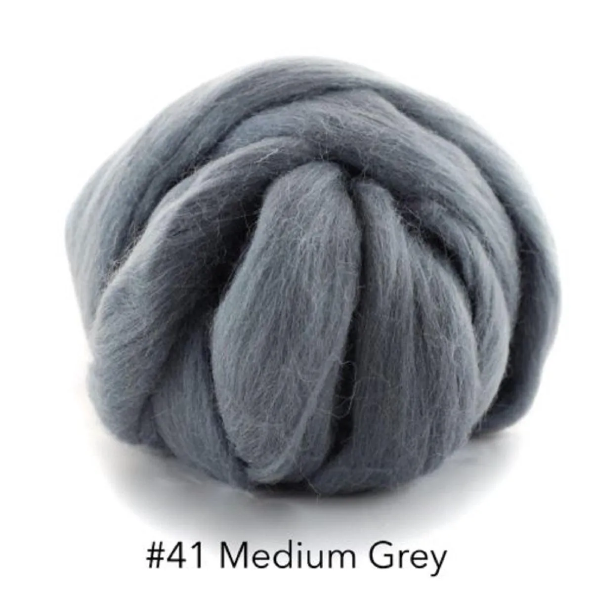 Polish Merino Wool Top - Medium Gray