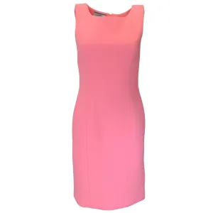 Prada Pink Sleeveless Wool Crepe Midi Dress