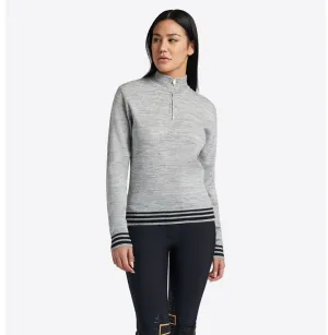 RG WOOL BLEND HALF ZIP SWEATER LADIES