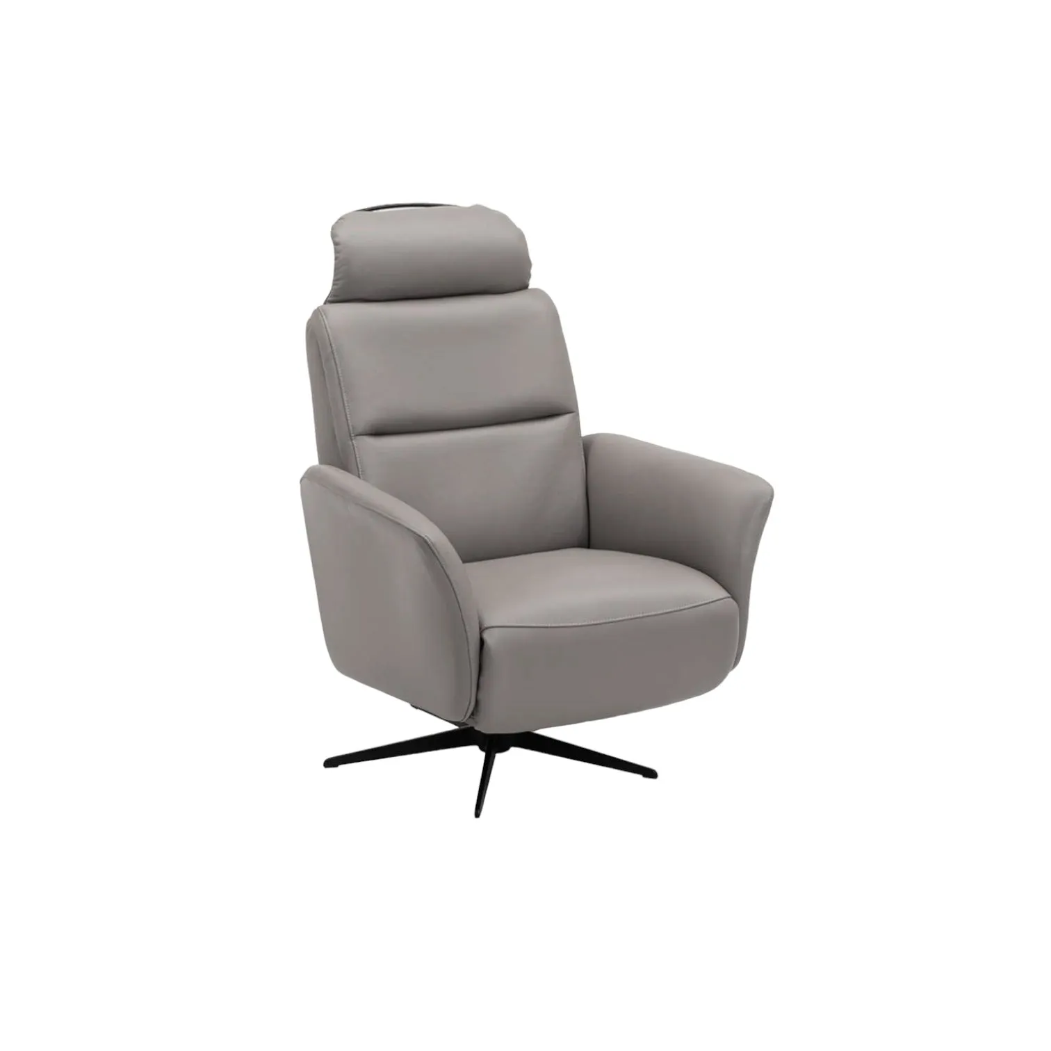 Riva Grey Leather Power Motion Recliner