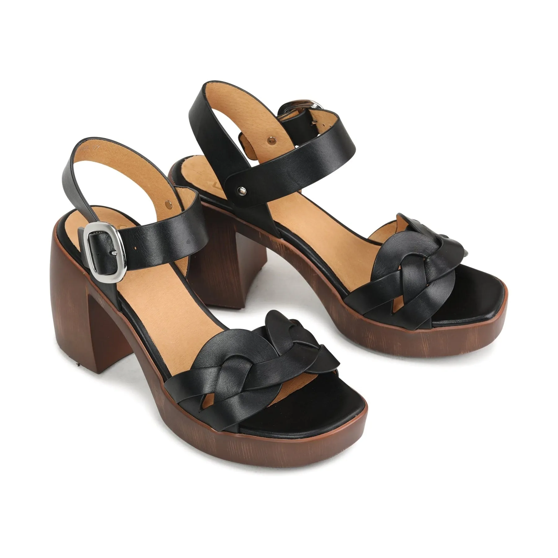 SPIRITED SANDAL BLOCK HEEL LEATHER