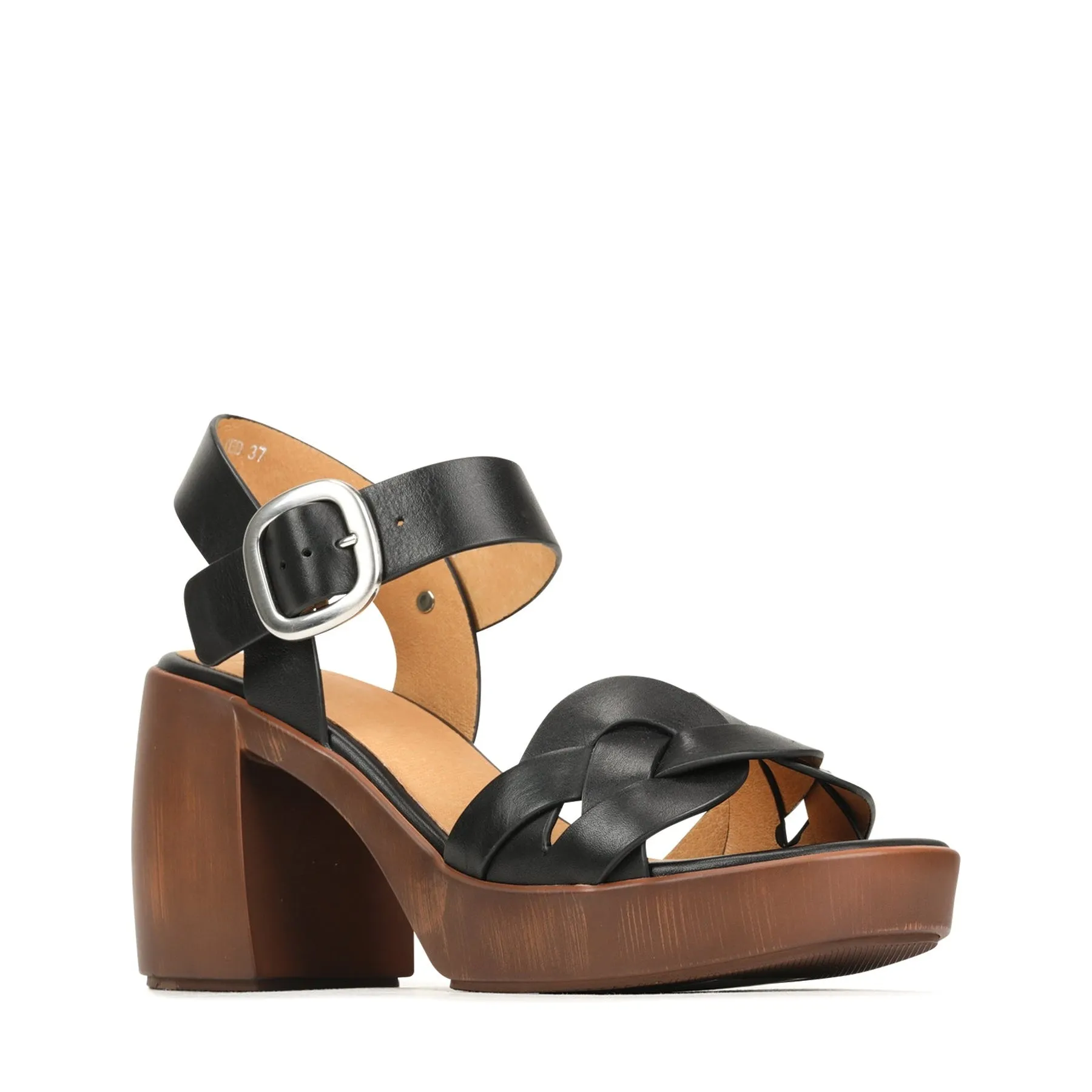 SPIRITED SANDAL BLOCK HEEL LEATHER