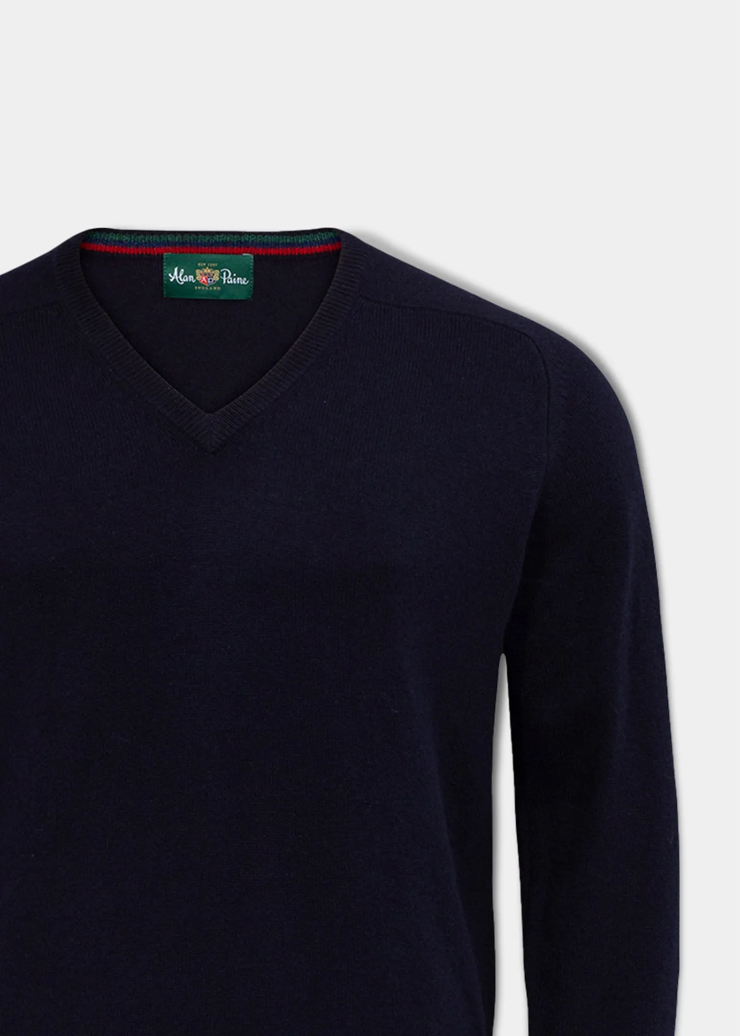 Streetly Men's V Neck Jumper In Navy - Classic Fit