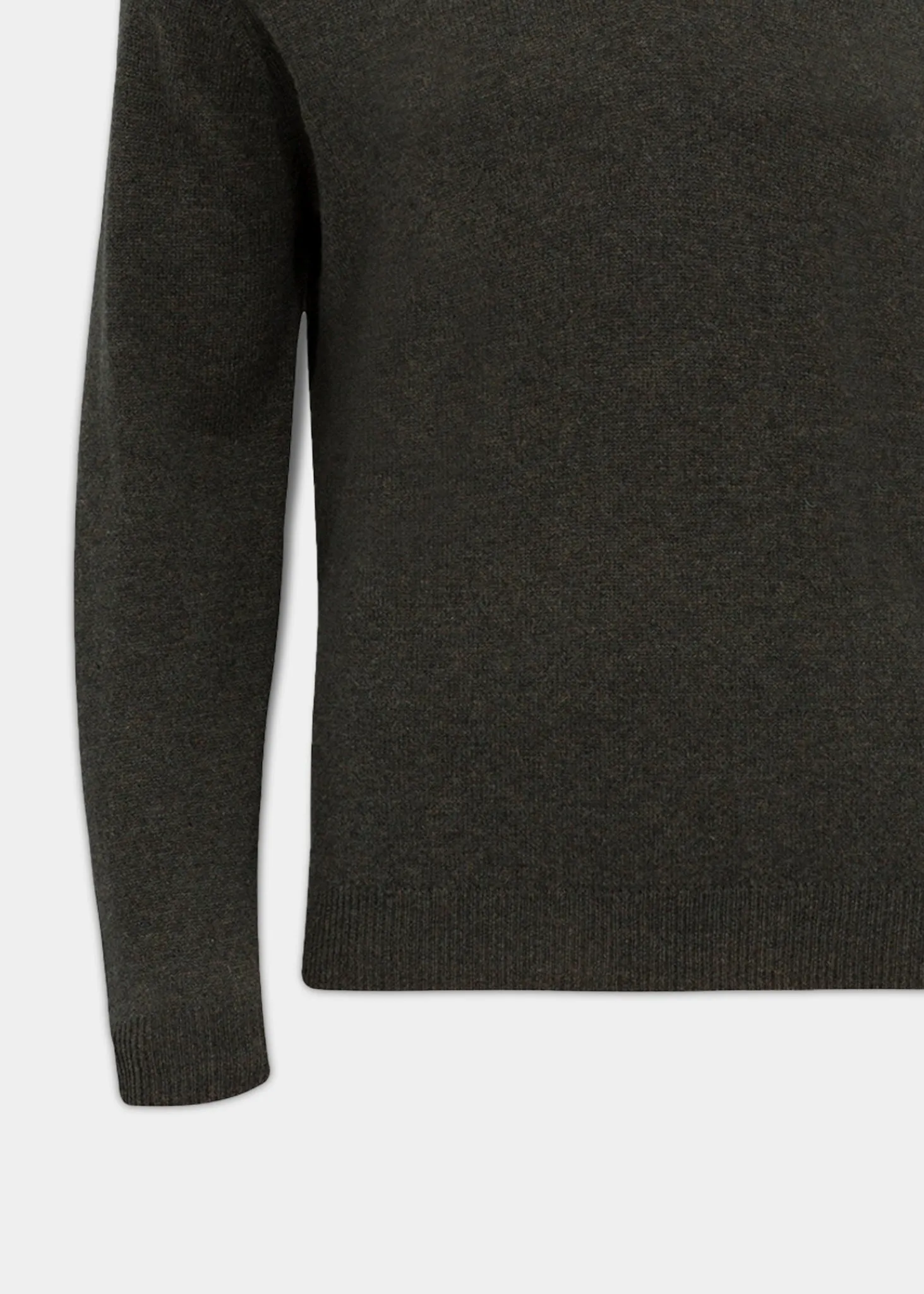 Streetly Men's V Neck Jumper In Seaweed - Classic Fit