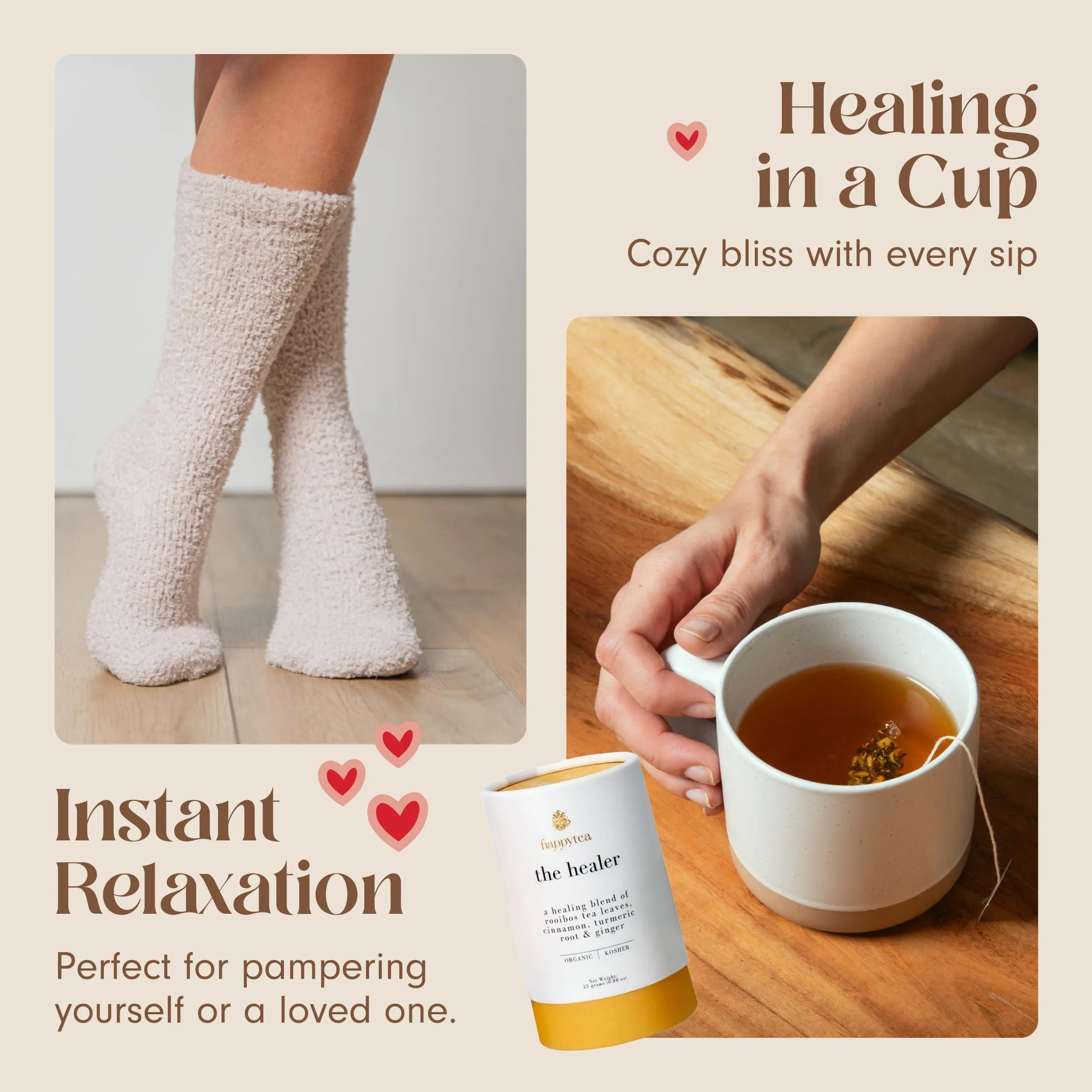 Thank You Gift Box for Women Cozy Appreciation Set with Socks Mug Organic Lemon