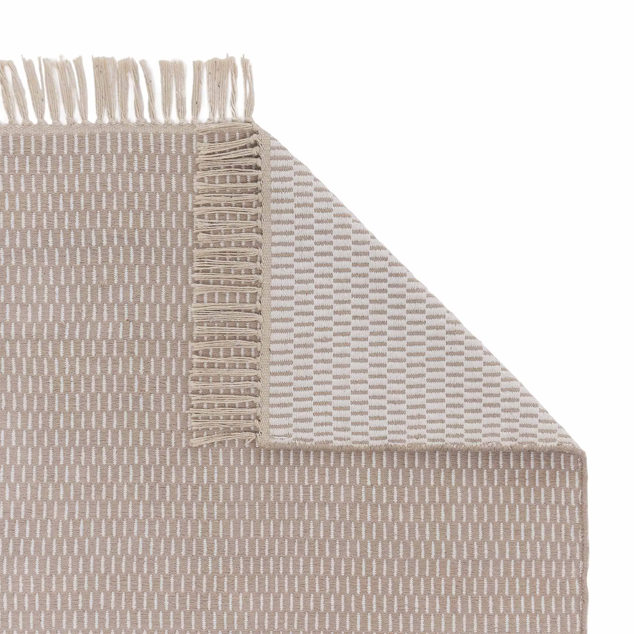 Upani Cotton Runner [Sandstone melange/Natural white]