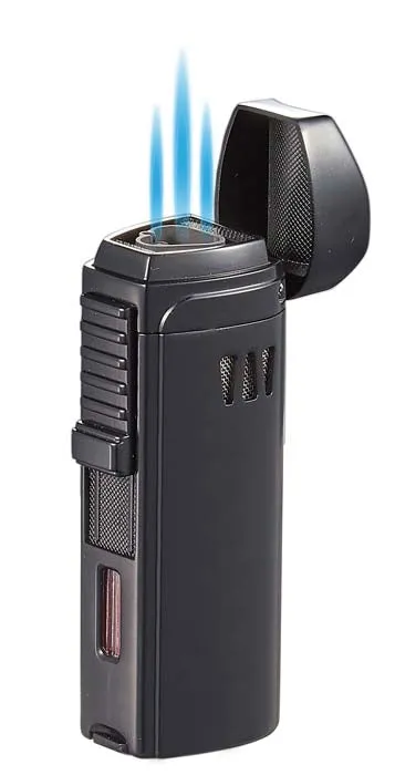 Visol Denali Triple Torch Cigar Lighter - Black