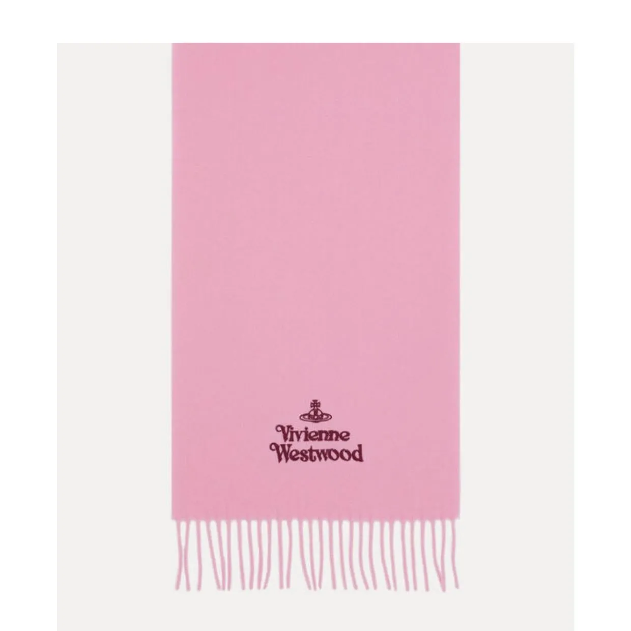 Vivienne Westwood Embroidered Logo Pink Scarf