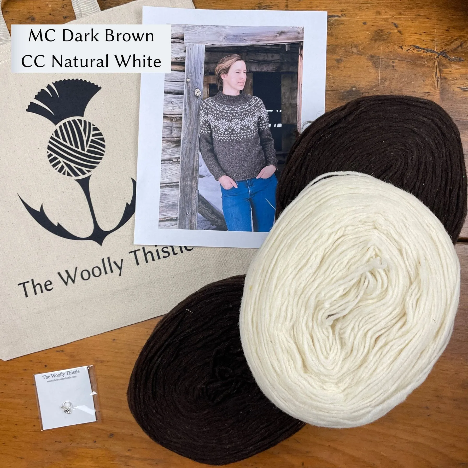 Winter Woods Yarn Set in Manchelopis by Jessica McDonald