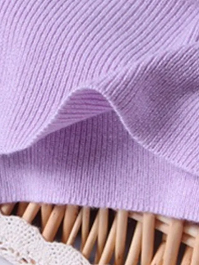 Women's Cardigan Sweater Jumper Knit Button Knitted Pure Color V Neck Stylish Casual Outdoor Work Spring Summer Purple Pink M L XL / Cotton / Long Sleeve / Cotton / Regular Fit / Going out