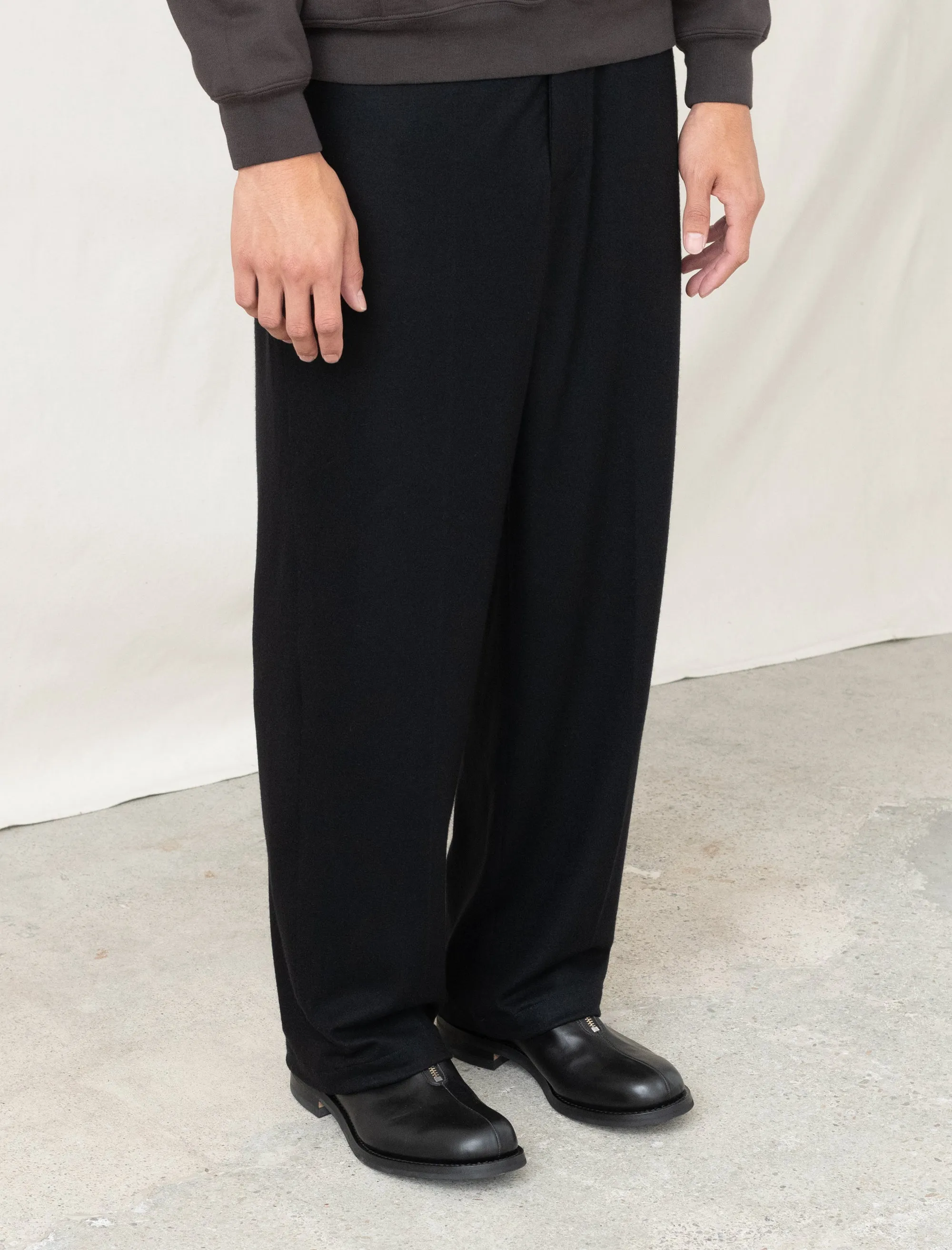 Wool Jersey Pant (Black)